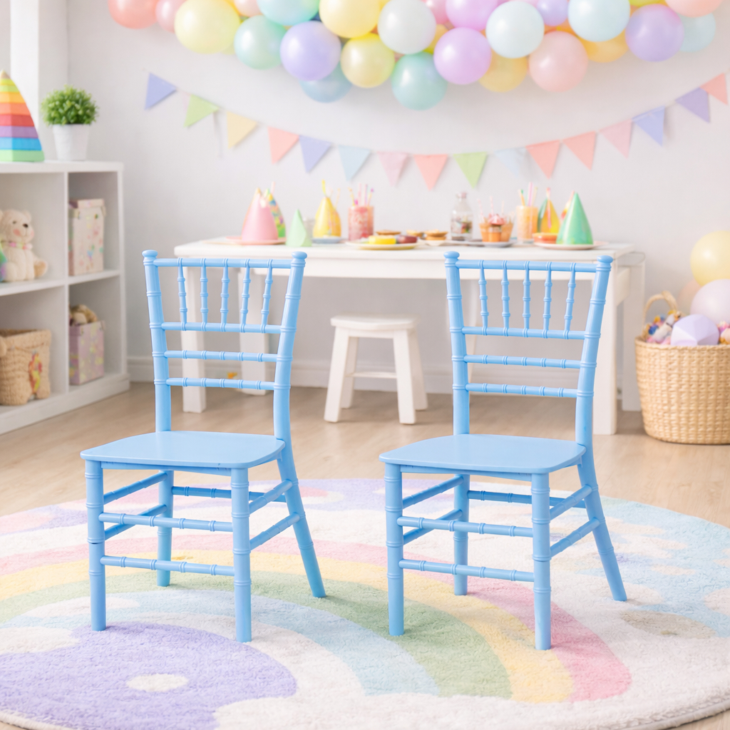 Conjunto 2 Cadeiras Tiffany Infantil Polipropileno Azul Quarto e Brinquedoteca - Seat&co