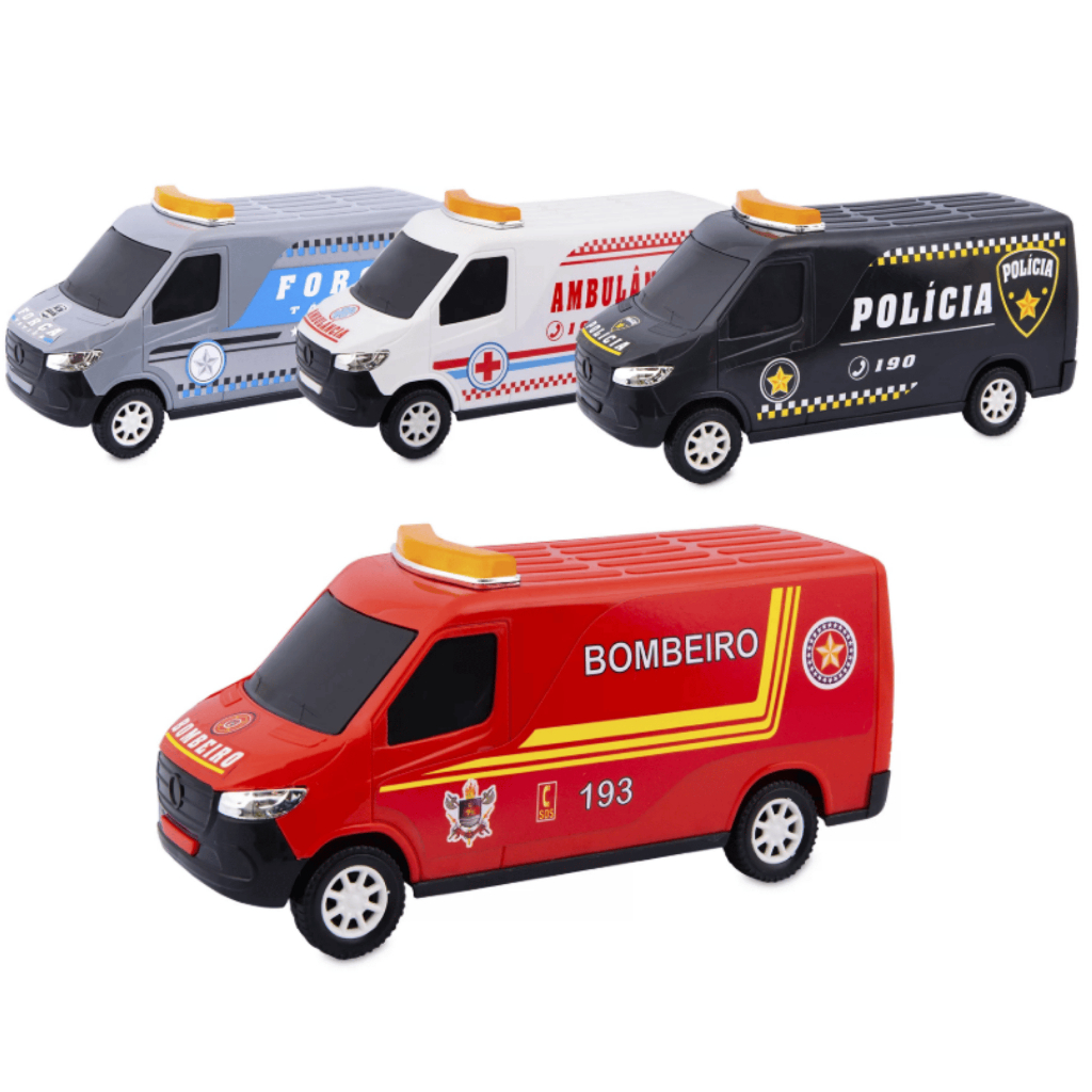 Carrinho Brinquedo Miniatura Van Serviços Mercedes-Benz Sprinter