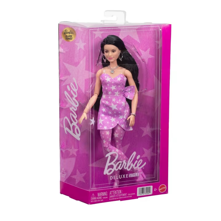 Boneca Barbie Fashionista Deluxe Style Boneca com Vestido Rosa com Cabelo Solto - Mattel JJN77 em Oferta na Shopee