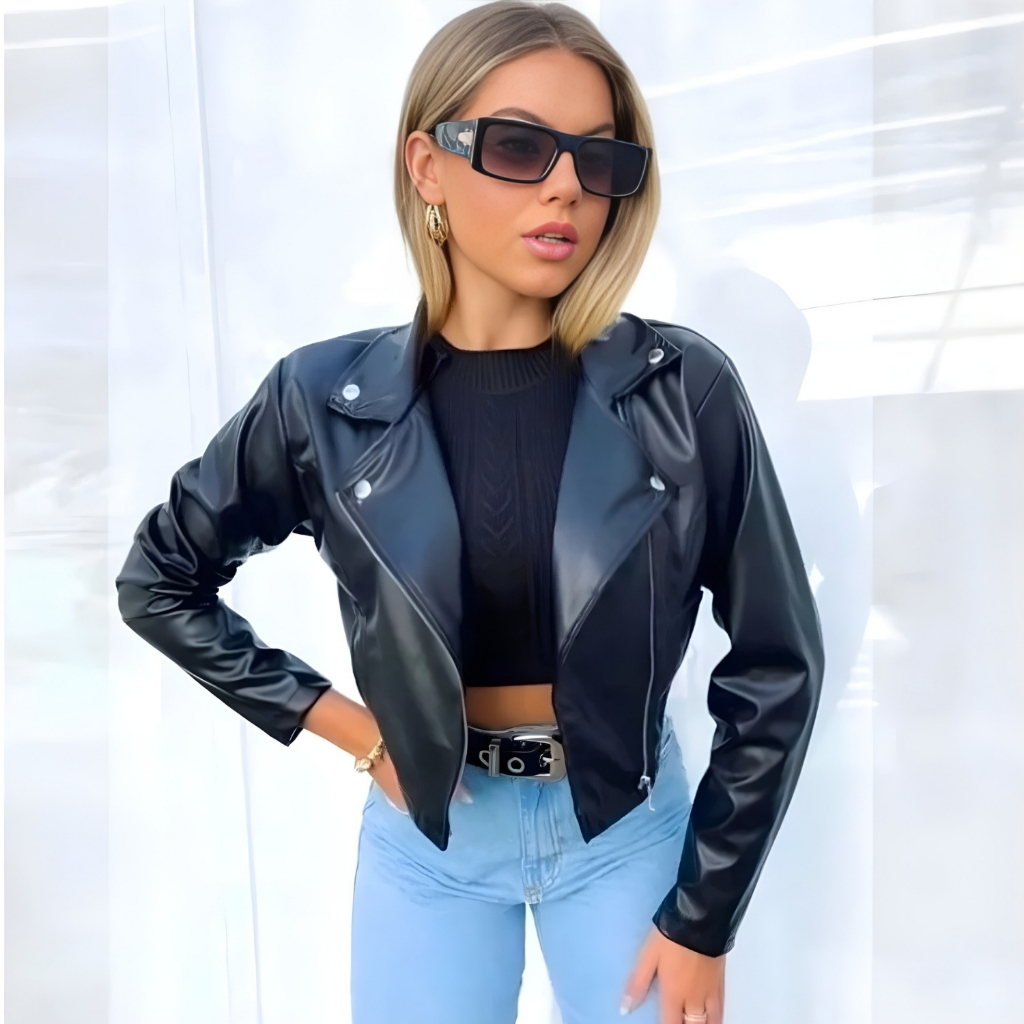 Jaqueta Courino Feminina Premium Modeladora | Corte Estruturado | Tendência Inverno 2026 em Oferta na Shopee