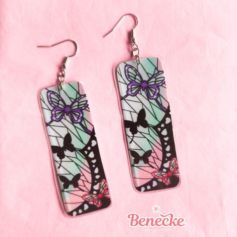 Hanafuda Shinobu | Brincos de Anime | Demon Slayer | Kimetsu no yaiba | Kanawo em Oferta na Shopee