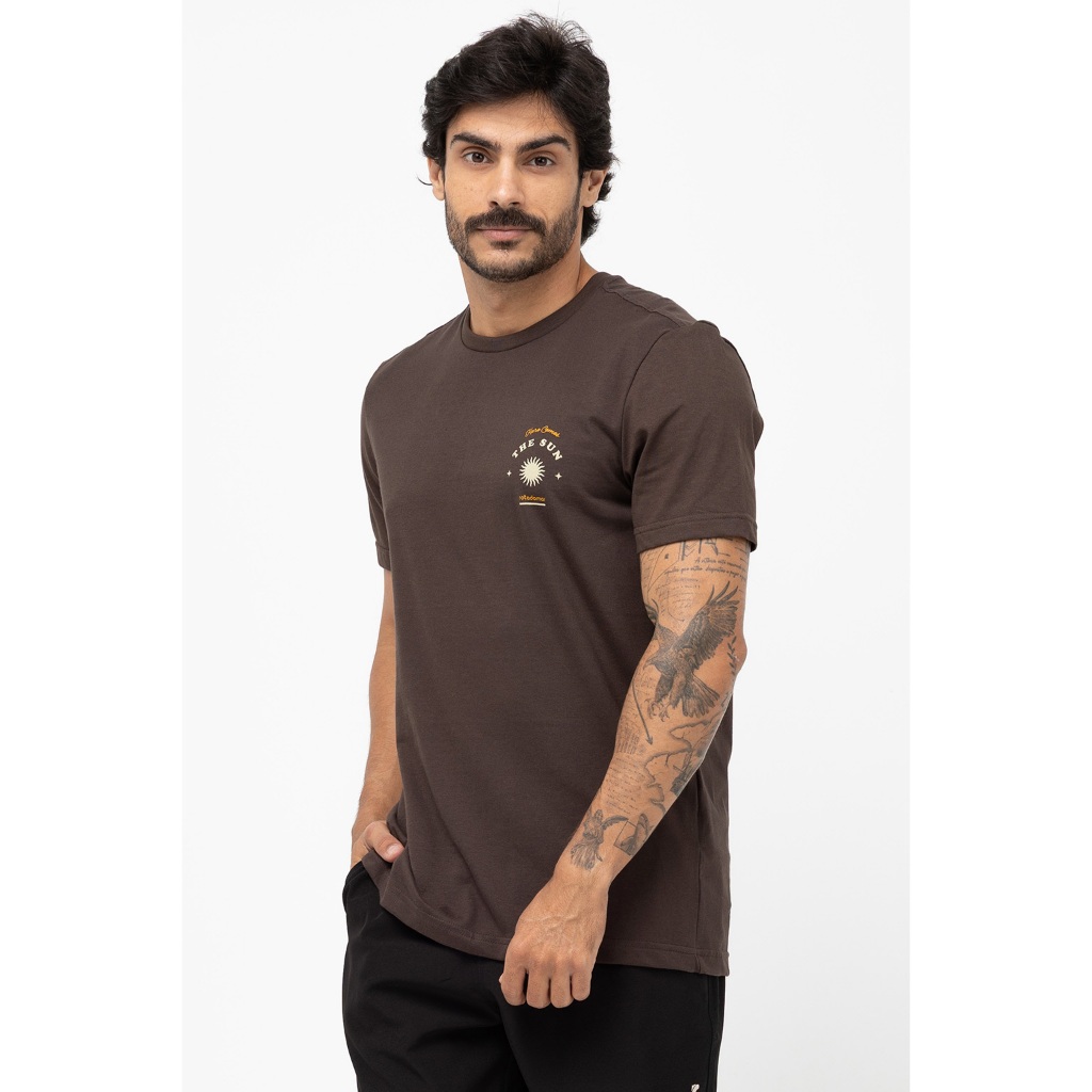 Imagem Camiseta Básica Masculina Rota do Mar 100% Algodão Estampada Confortável Macia Lançamento