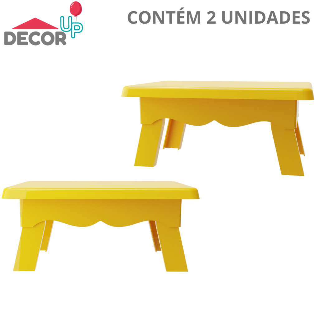 Kit 2 Mesas para Doces Pequena Decoração Festa, aniversário, eventos - varias cores em Oferta na Shopee