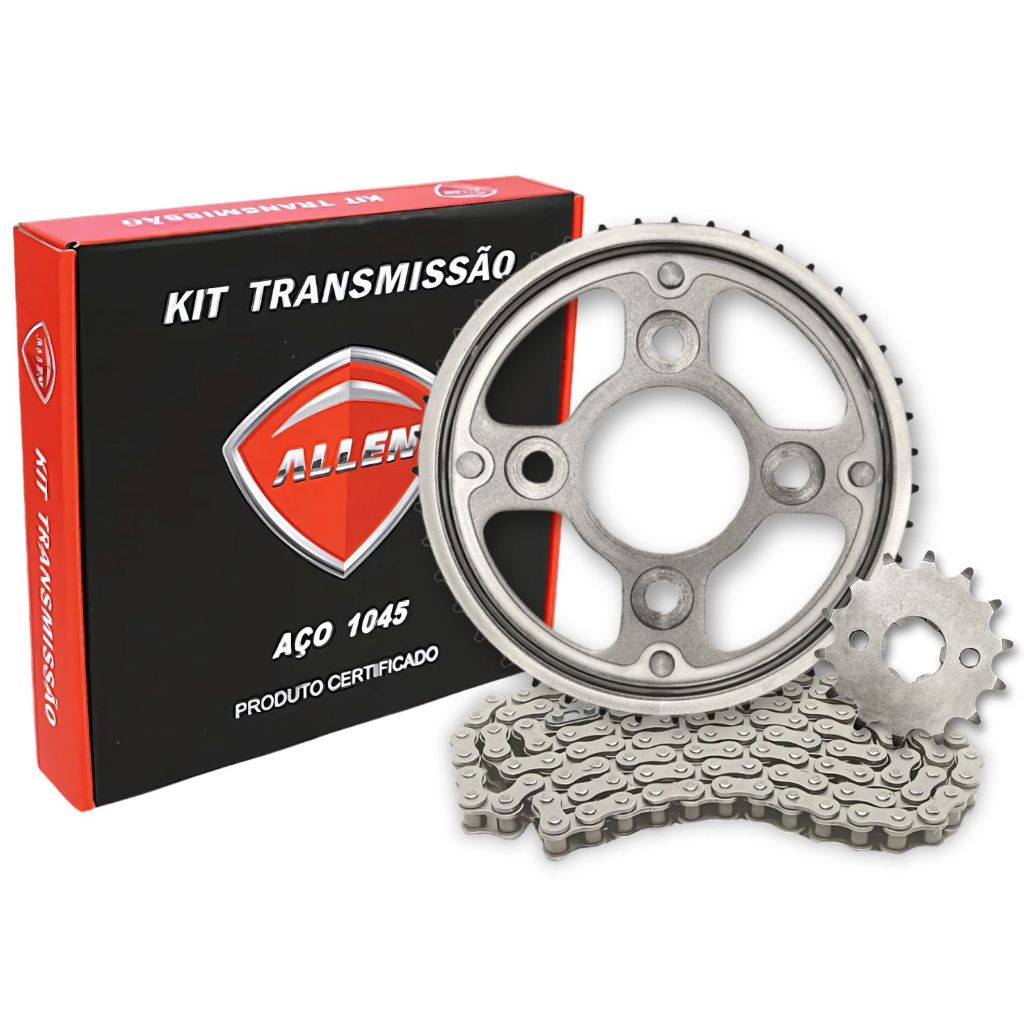 Kit Relação Fan 125 2016 a 2024 Transmissão 428HX116LX43TX14T em Oferta na Shopee