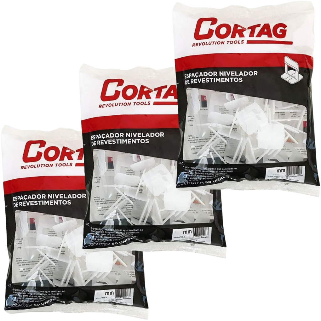 Kit 150 Espaçador Nivelador 1,0mm De Porcelanato Pisos Cortag