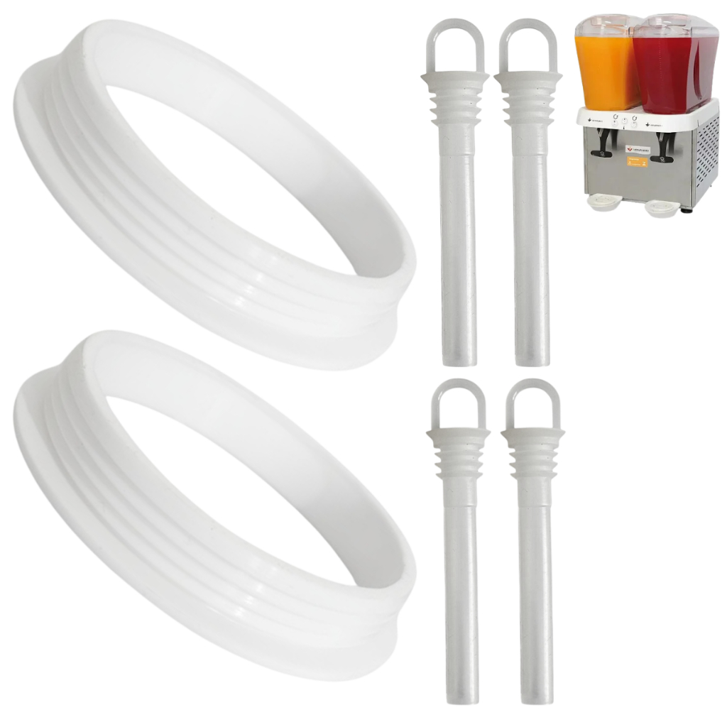 Kit 4 Chupeta Silicone Venâncio 2 Anel Vedação Para Refresqueira
