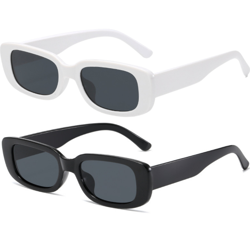 Óculos de Sol Retrô Vintage Feminino Masculino Festa Hype Preto Branco