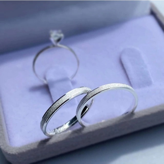 Par de Alianças Prata 925 Maciça Personalizada Gravação + Caixinha Porta Jóias + Certificado