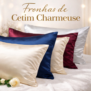 Fronhas de Cetim Anti Frizz com Ziper Kit 02 Fronhas - Capas para Travesseiro - kit 02 Peças (PAR) em Oferta na Shopee