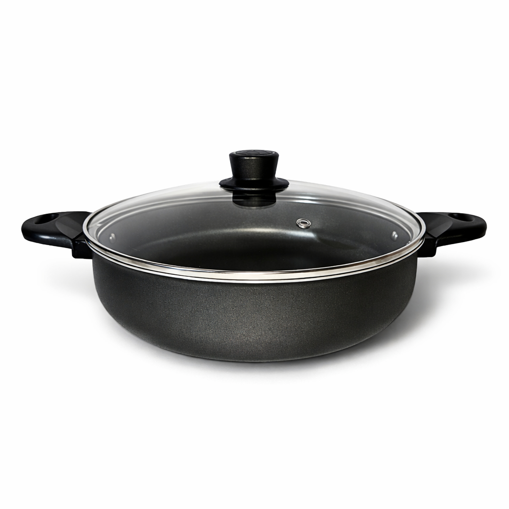 Frigideira Panela Wok N24 Antiaderente Gal Com Tampa