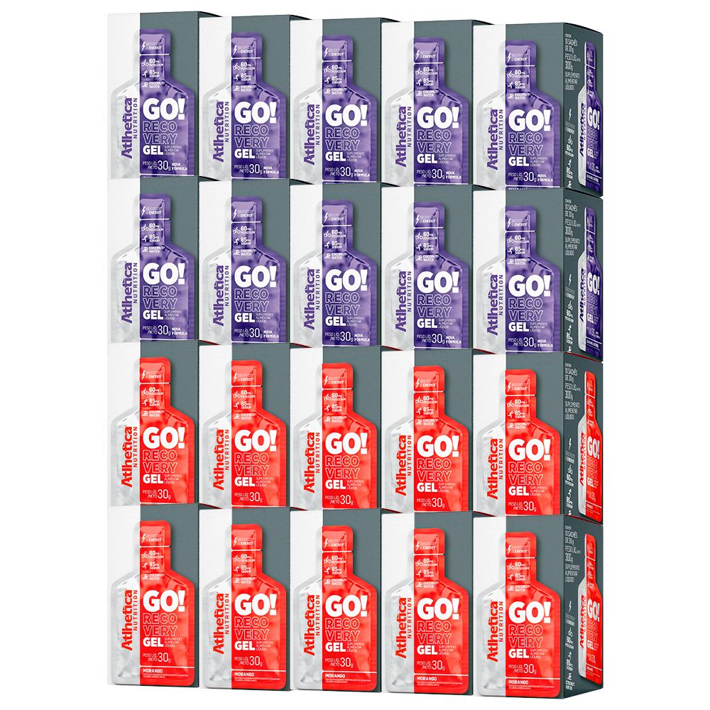 Go Recovery Gel Atlhetica Nutrition Kit 20 Displays Com 200 Sachês 30g Original 