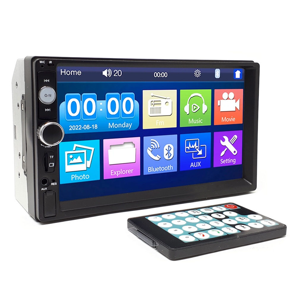 Central Multimídia MP5 Bluetooth USB SD Automotivo 7 Polegadas Tela Touch Universal