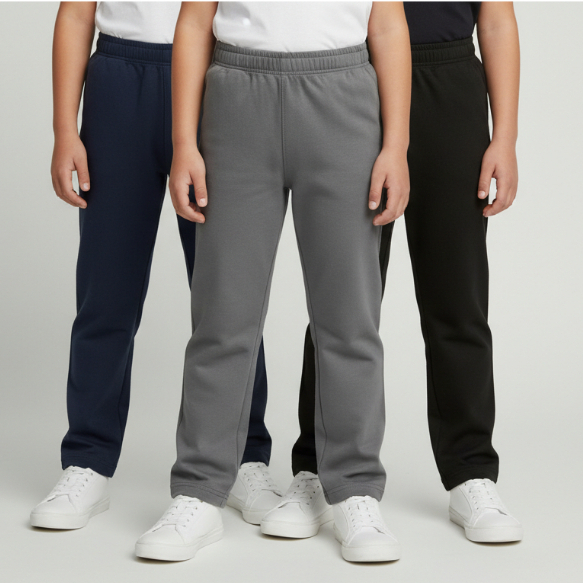 Kit 3 Calças de Moletom Infantil Sem Punho  Conforto e Estilo em Oferta na Shopee