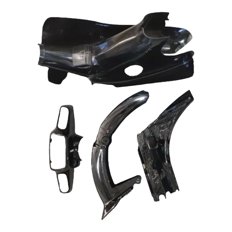 protetor pernas + carenagem farol + paralama dianteiro e traseiro traxx star 50 preto