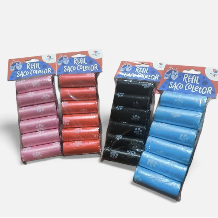 Cata Caca Pet Saquinho Refil Com 6 ou 12 Rolos