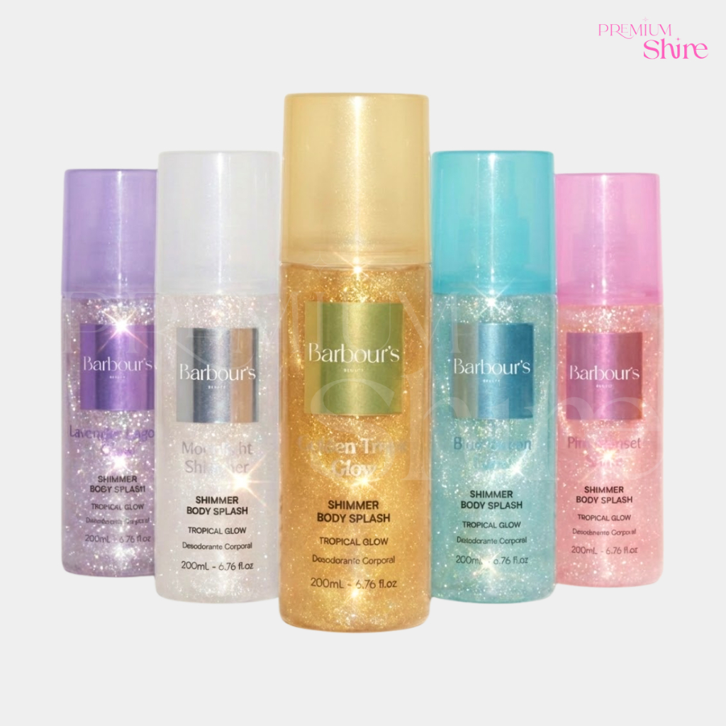 Body Splash Desodorante Corporal Shimmer Barbour's Beauty Brilho 200ml