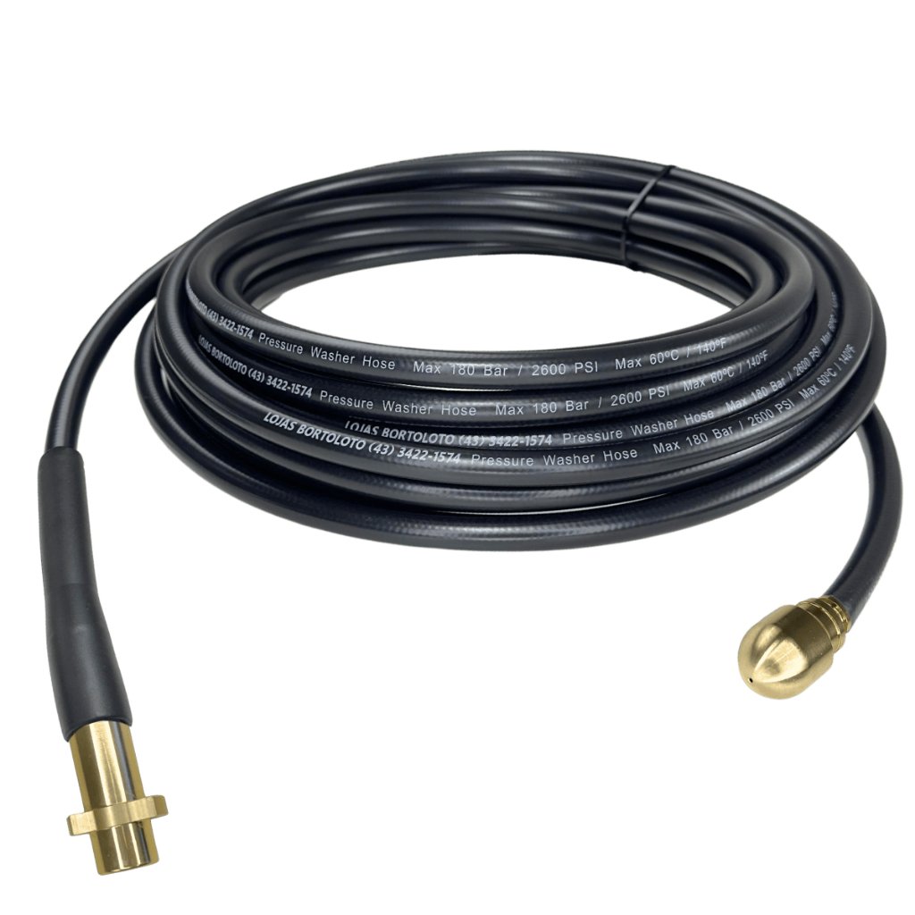 Mangueira 1/4” Desentupidora Lavadora Alta Pressão P/ Canos e Ralos – Karcher Series k k1 k2 k3