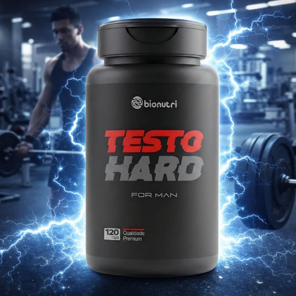 KIT 1 - 3 Testo Hard 120 a 360caps + Energia  Suplemento Pré Treino Ganho Massa Pre Workout Bionutri