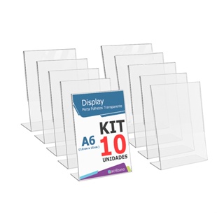 Display De Mesa Acrílico A6 L 10x15 Kit/10 em Oferta na Shopee
