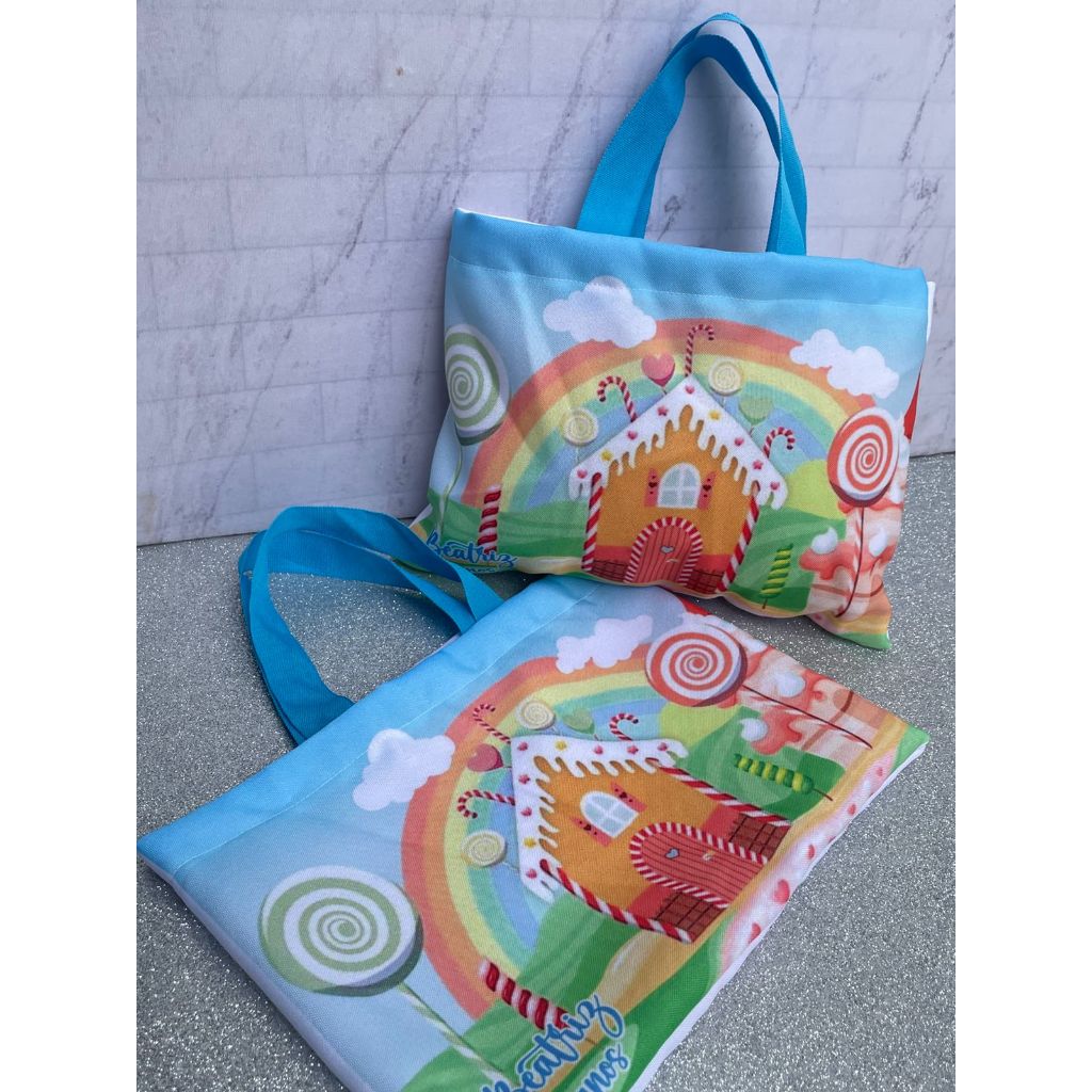 Sacolinha ecobag personalizada Confeitaria Festa Lembrancinha Aniversário Infantil