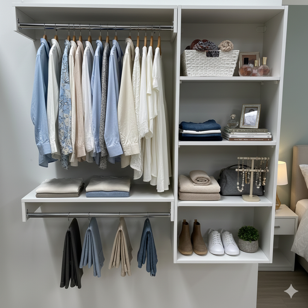 Cabideiro Arara  Suspenso De Parede Closet Aberto - Closet -67