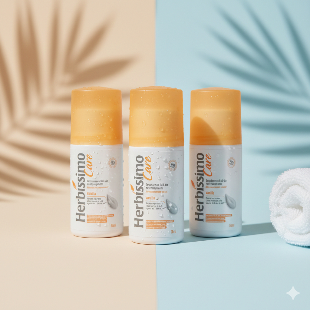 Kit 3 - Ddesodorante Roll-on Herbíssimo Care Vanilla 50ml em Oferta na Shopee