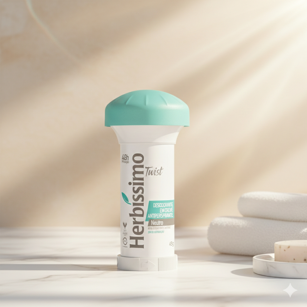 Desodorante Twist Antitranspirante Herbíssimo Neutro 45G em Oferta na Shopee