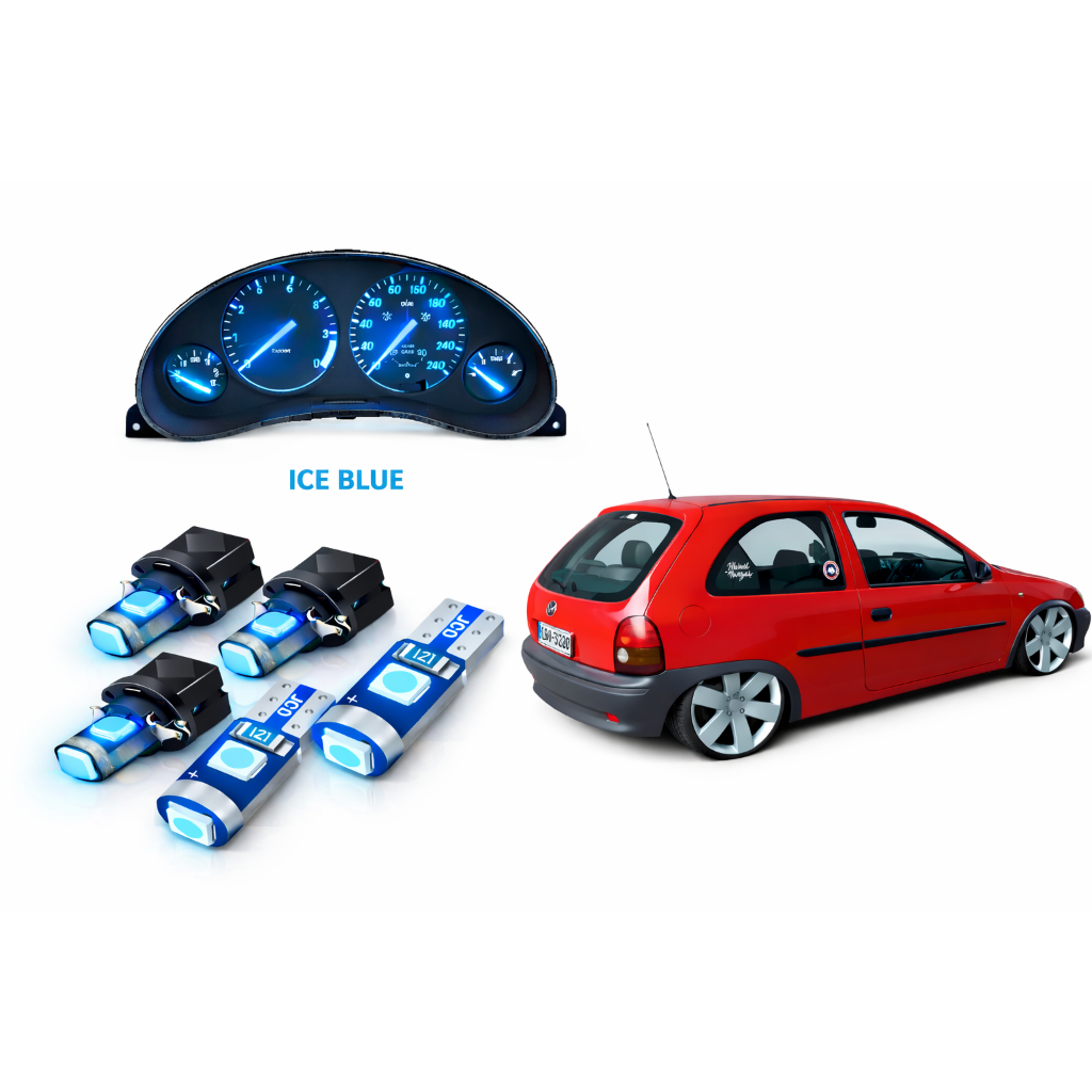 4 Lampada led laranja painel instrumento Corsa Wind Wagon com Rpm