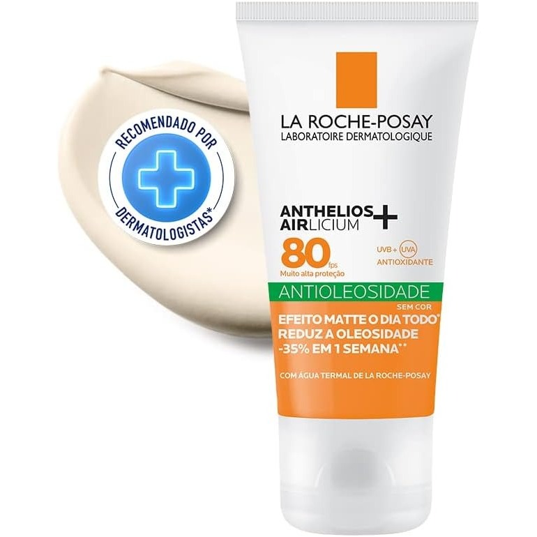 Protetor Solar Facial La Roche-Posay Anthelios Airlicium+ FPS80 Sem Cor Com 40g