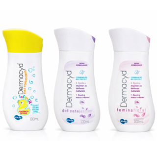 Kit de Sabonetes Liquído Dermacyd Infantil 100ml + Íntimo Delicata Jasmim 100ml + Íntimo Femina Floral 100ml em Oferta na Shopee