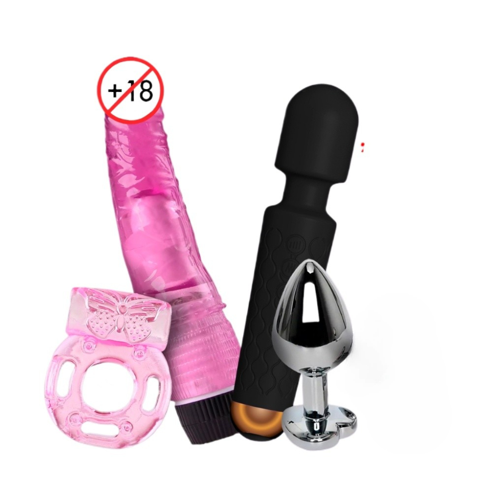 Exli Kit Sexy Shop Para Casal Acessórios Plug Anal Anel Peniano Dildo Vibrador Feminino em Oferta na Shopee