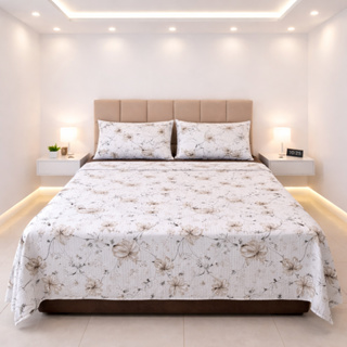 Cobre Leito Piquet Promoção Casal Queen l King + 2 Porta-Travesseiros 70x50cm em Oferta na Shopee