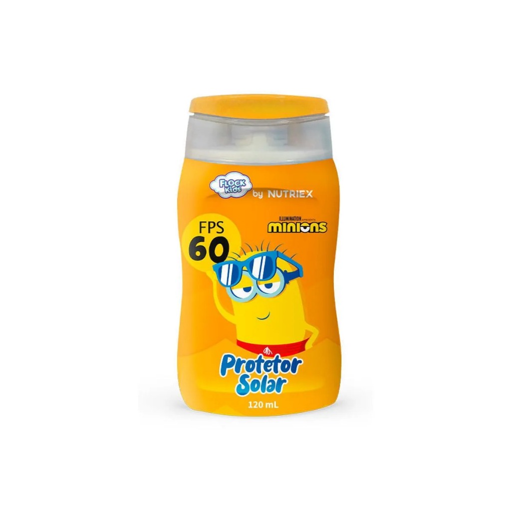 Protetor Solar Corporal Infantil Flock Kids Nutriex Minions FPS60 120ml