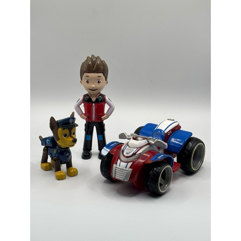 Conjunto 3 Brinquedos : Chase, Ryder e Quadriciclo Da Patrulha Canina Em Perfeito Estado Usado Conforme as Fotos