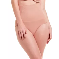 Calcinha Modeladora Cintura Alta Com Barbatanas Algodão Sem Costuras Respirável Compressão Plié