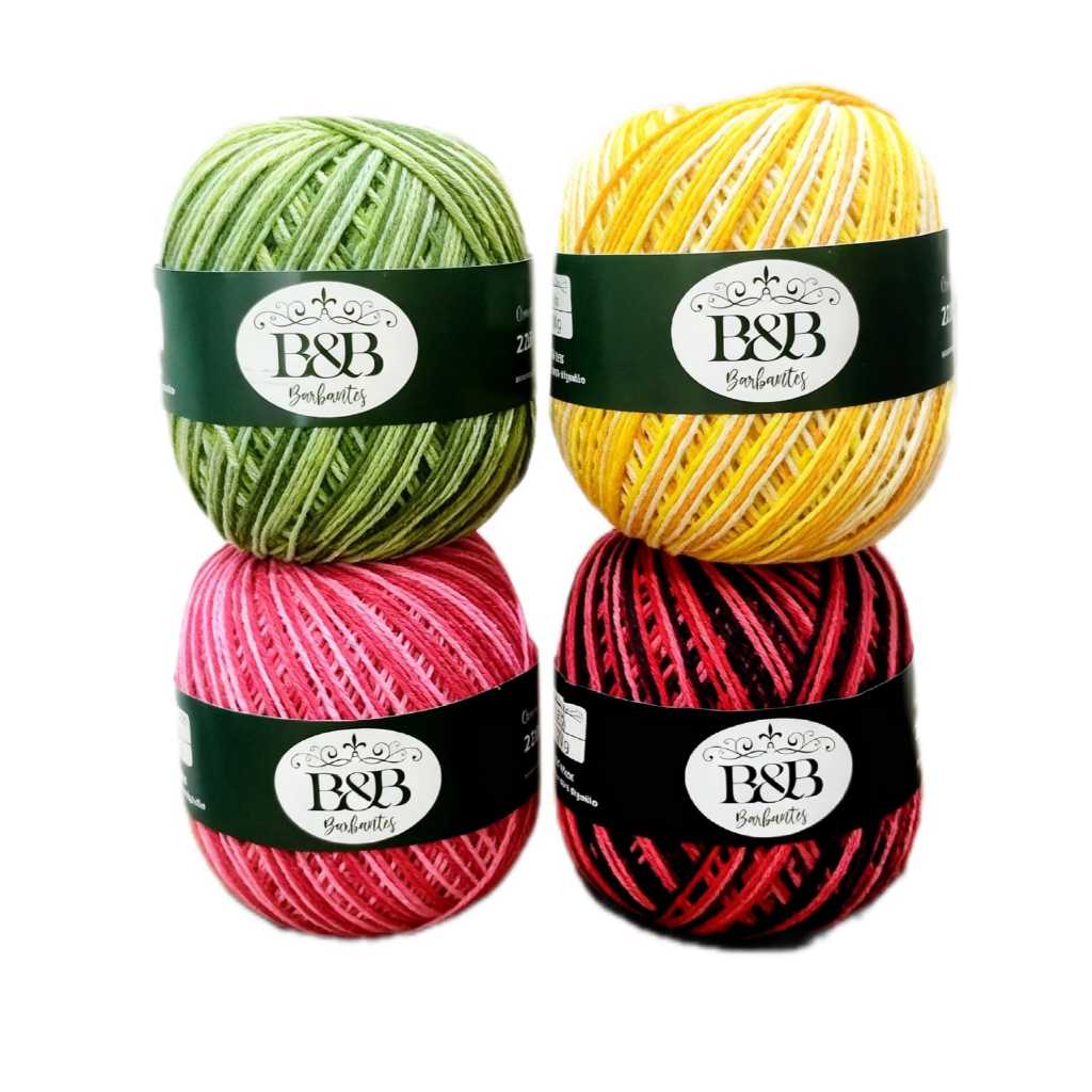 Kit 4 Barbante Crochê Degrade Fio 6 Artesanato 200g Cada em Oferta na Shopee