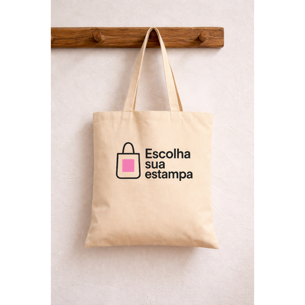 Kit 3 Ecobags Personalizadas | Crie Sua Estampa | Bolsas Algodão Cru 38x40cm | Brindes e Presentes — imagem 2 de 2