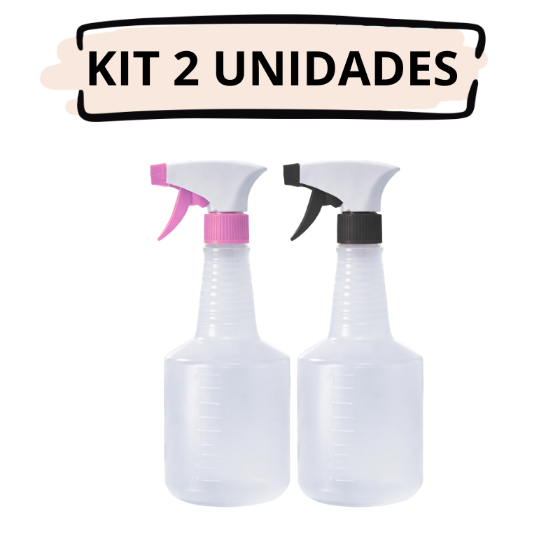 Kit 2 Borrifadores Pulverizadores Com Gatilho Spray P Todo Tipo de Líquido 500ml multiuso regulável em Oferta na Shopee