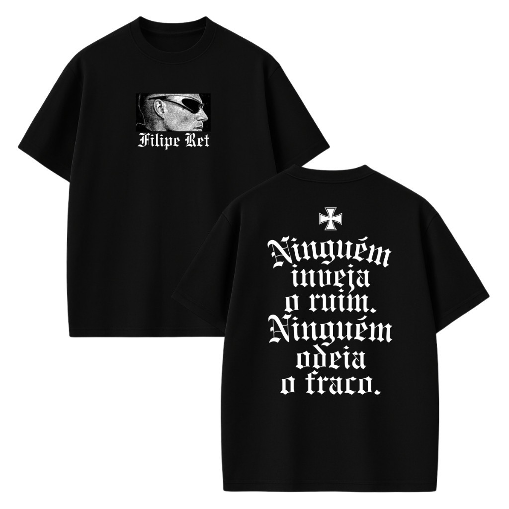 Camisa Camiseta Blusa Oversized Felipe Ret Rap Nacional 100% Algodão