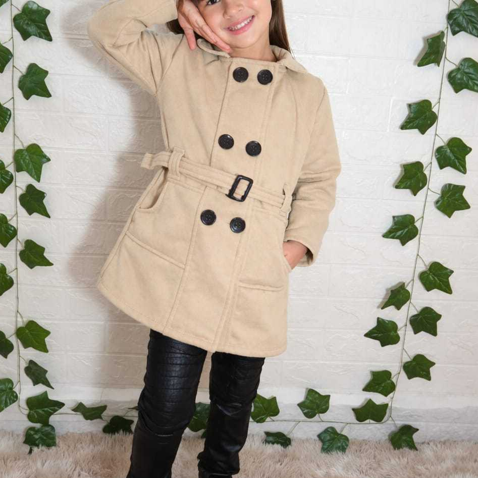 Sobretudo Infantil Menina Tecido  Moleton  Flanelado