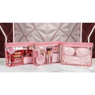 Kit Necessaire c- 10/20 ou 50 unid - Viés e zíper Rosa- Organizador Multiuso - Mala - Bolsa - Maquiagem - Maternidade em Oferta na Shopee