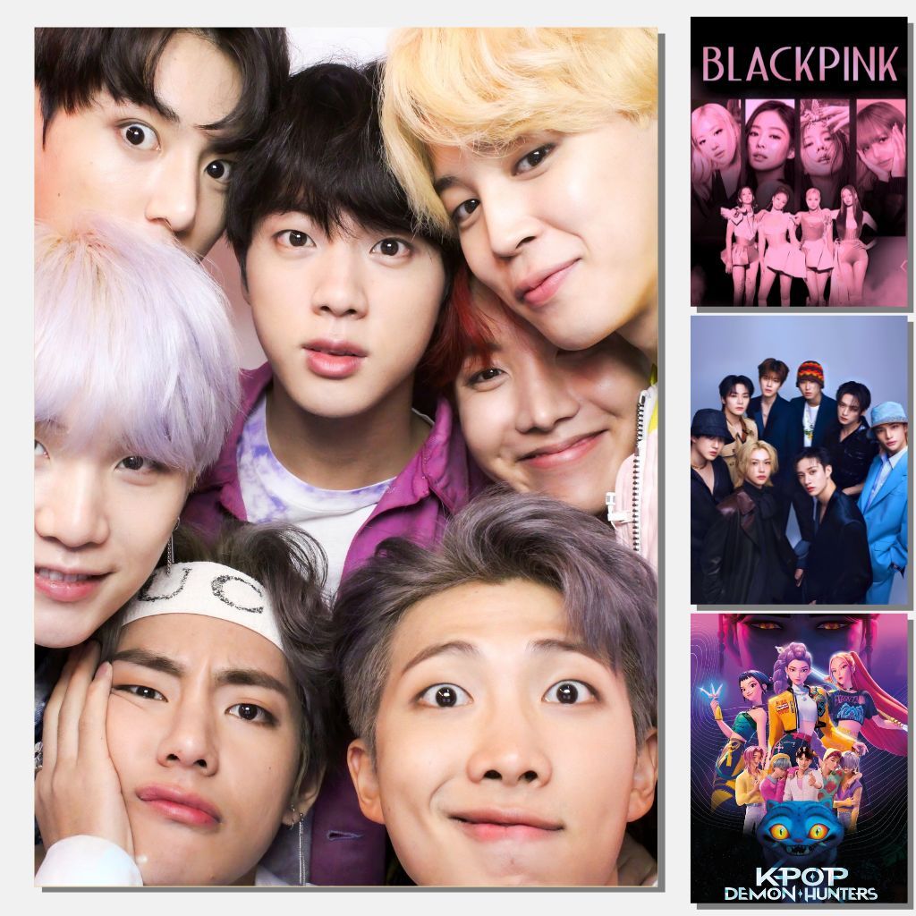 Kit 10 Posters kpop SUA ESCOLHA - BTS Blackpink Straykids Twice Seventeen bigbang guerreiras do kpop