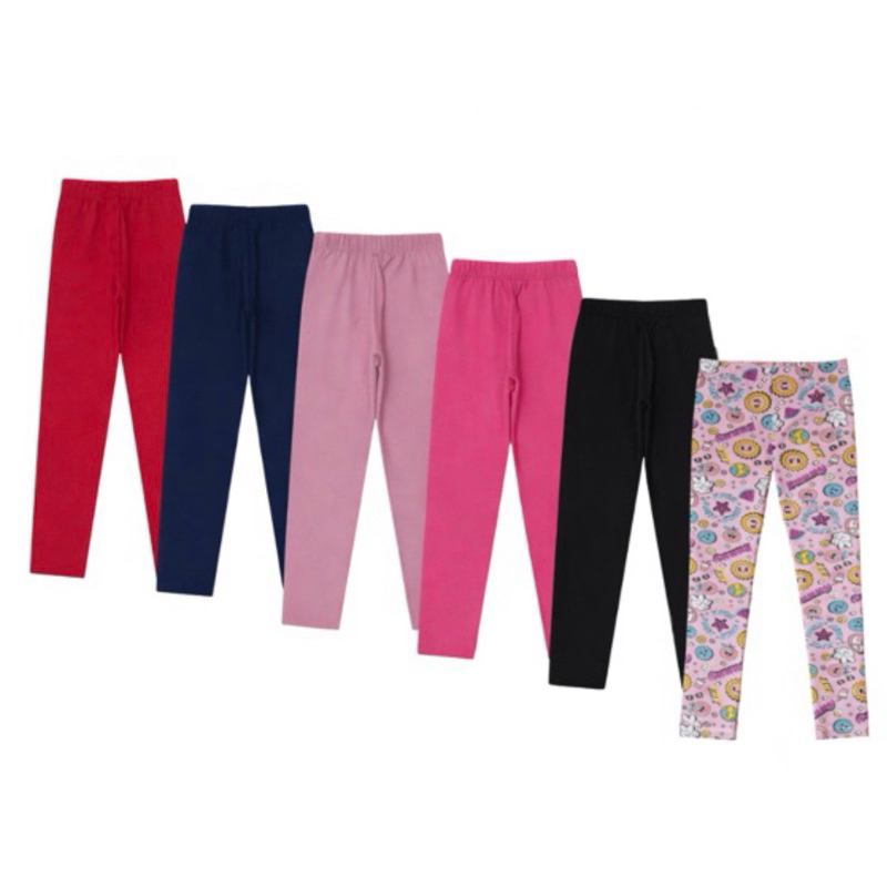 KIT 5 Calça Sortido Leg Legging Cotton Menina Bebe Infantil Juvenil