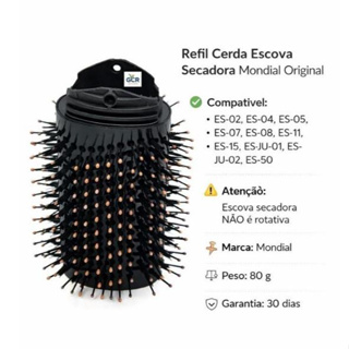 Refil Cerda Escova Secadora Mondial Original em Oferta na Shopee