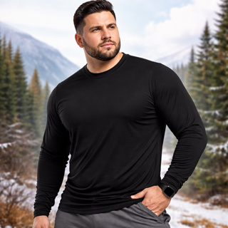 Camisa Térmica Plus Size UV 50+ Masculina Segunda Pele Malha Fria Academia em Oferta na Shopee