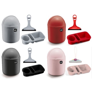 Kit 3 Peças Lixeira 4 Litros Mais Organizador de Pia Plus Mais Rodinho de Pia Várias Cores - Aki Tem em Oferta na Shopee