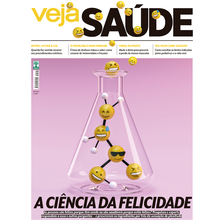 Revista Veja Saúde N° 487 - Janeiro 2023 - Editora Abril - A Ciência da Felicidade