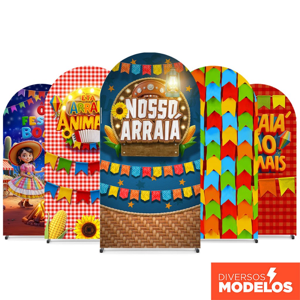 Painel Romano Festa Junina 2x1m Tecido Sublimado C/ Elástico Decoração Arraiá em Oferta na Shopee