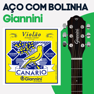 Encordoamento Giannini Com Bolinha Canário Geswb Encordoamento Violão Aço 011 Corda de Violão de Aço em Oferta na Shopee