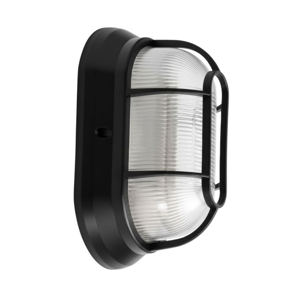 Luminaria Arandela tartaruga de parede muro com Grade Lampada E27 Branca Preta